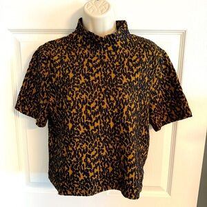 Vans Black and Gold Patterned Top